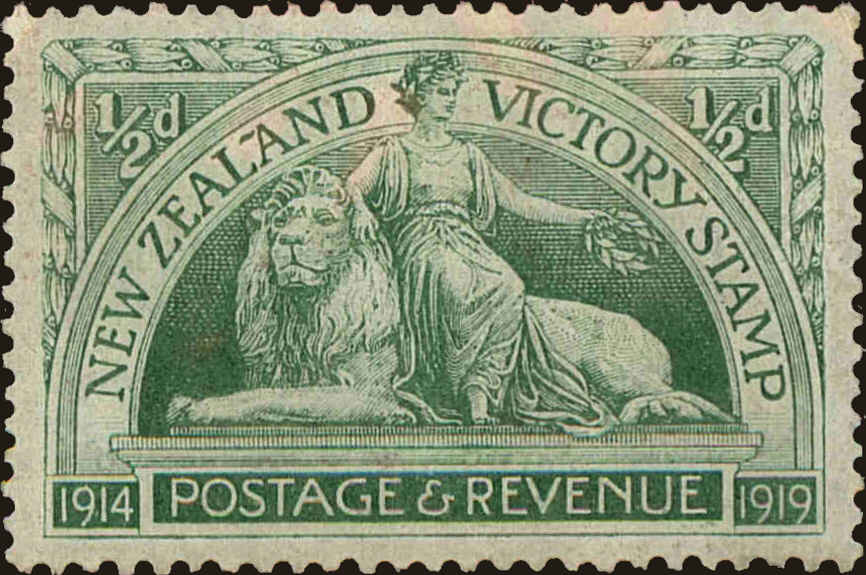 Front view of New Zealand 165 collectors stamp