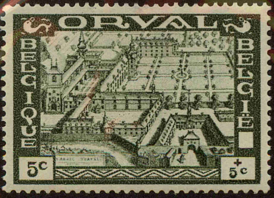 Front view of Belgium B132 collectors stamp