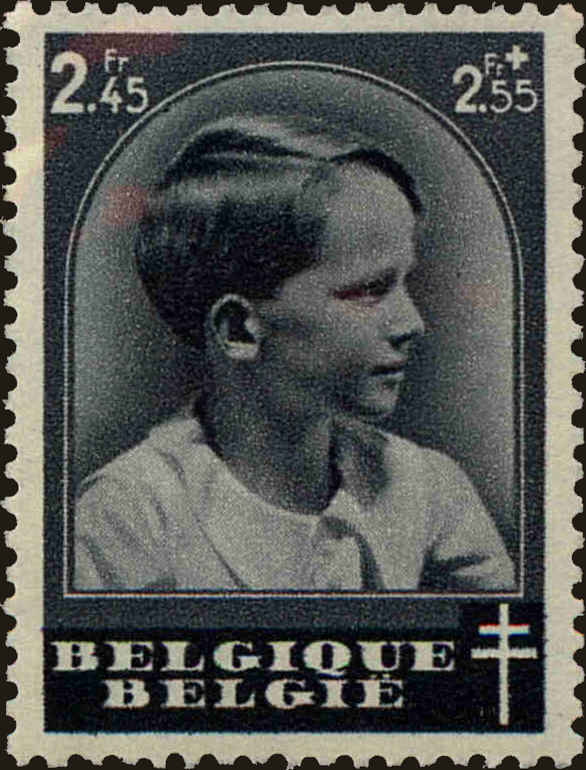 Front view of Belgium B187 collectors stamp