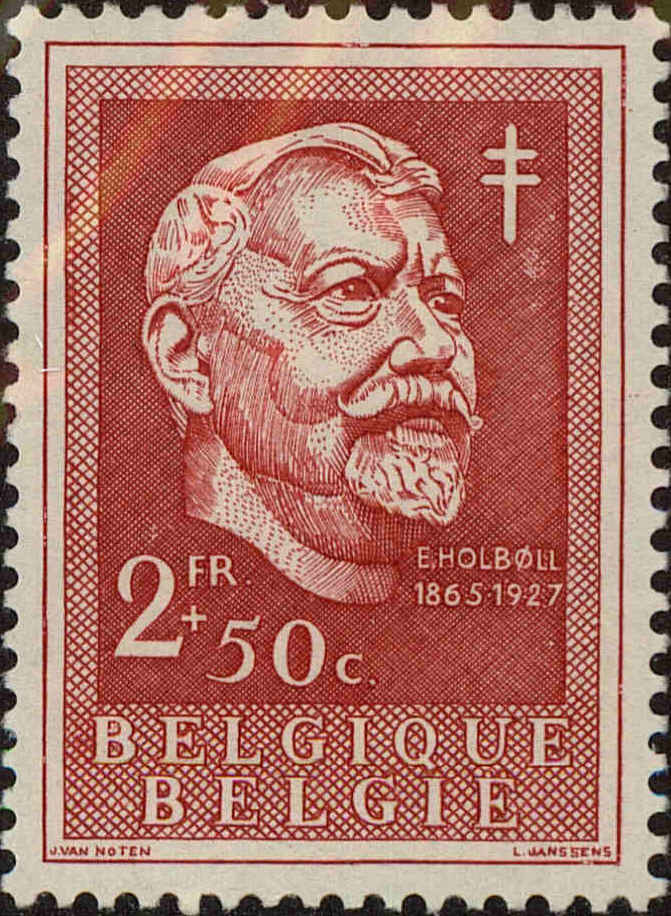 Front view of Belgium B583 collectors stamp