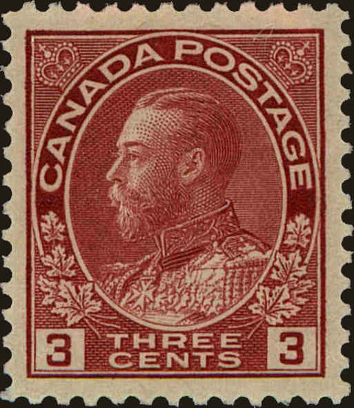 Front view of Canada 109 collectors stamp