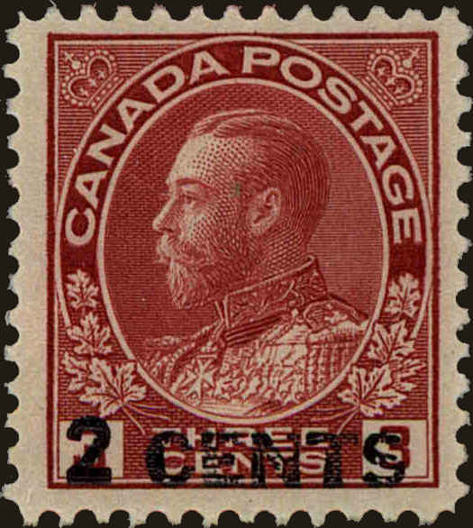 Front view of Canada 139 collectors stamp