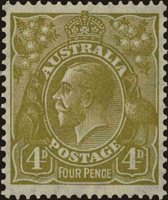 Front view of Australia 34 collectors stamp