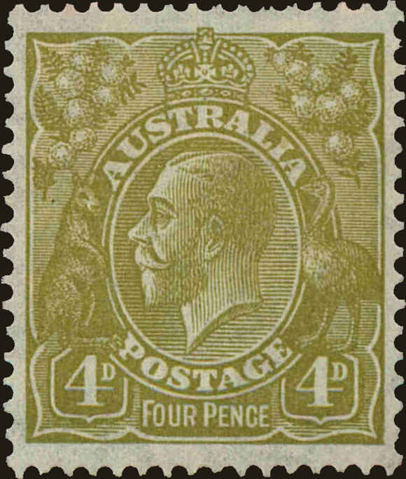 Front view of Australia 118 collectors stamp
