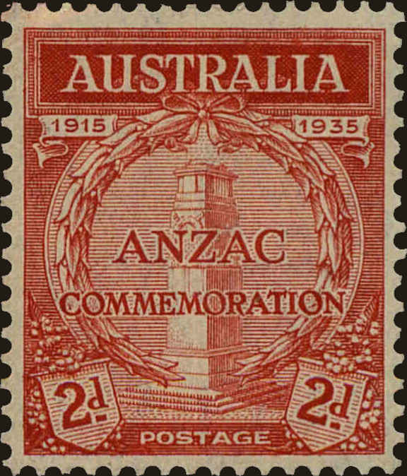Front view of Australia 150 collectors stamp