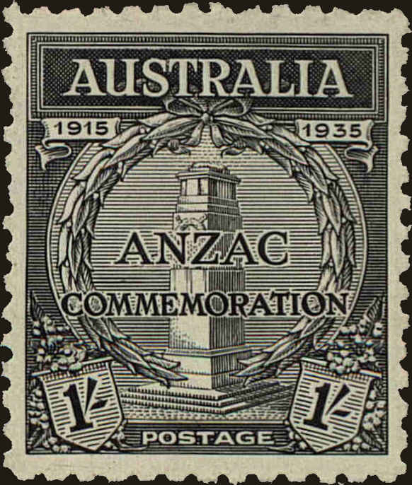 Front view of Australia 151 collectors stamp