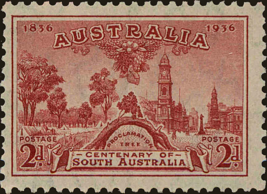 Front view of Australia 159 collectors stamp