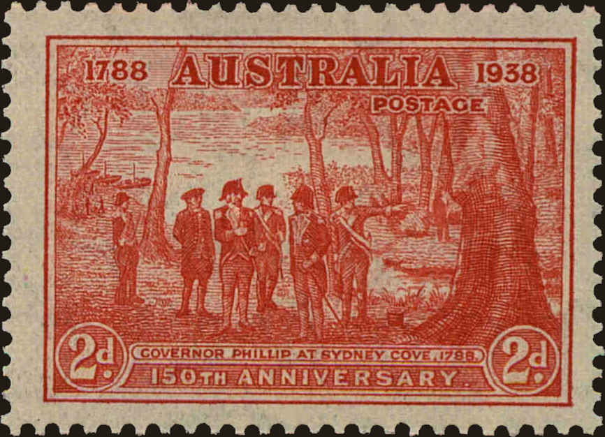 Front view of Australia 163 collectors stamp