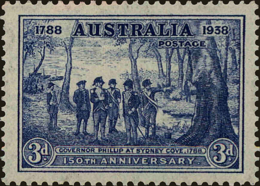 Front view of Australia 164 collectors stamp