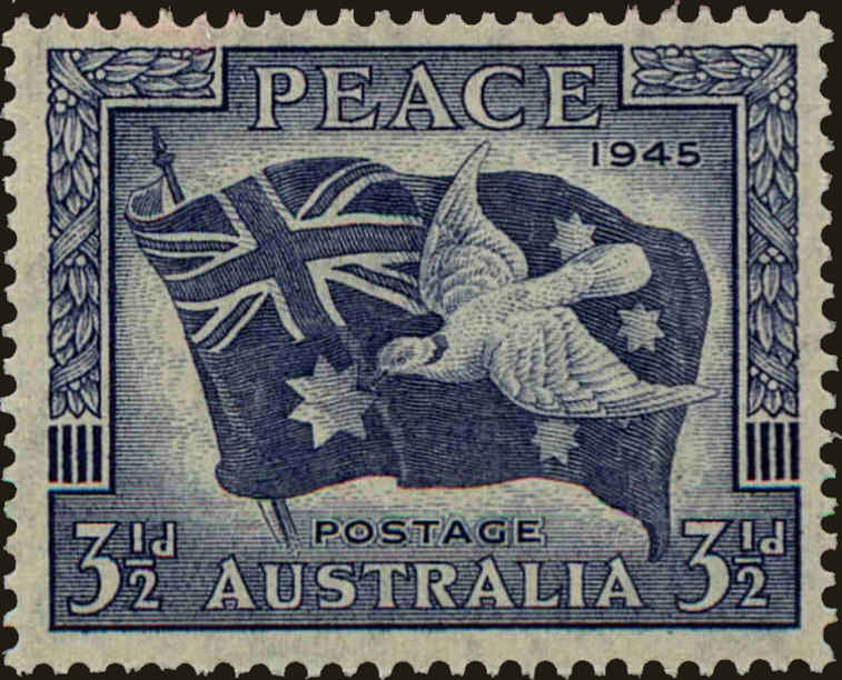 Front view of Australia 201 collectors stamp