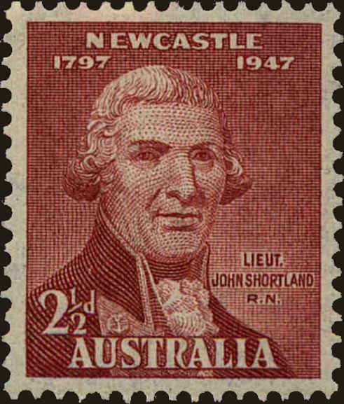 Front view of Australia 207 collectors stamp