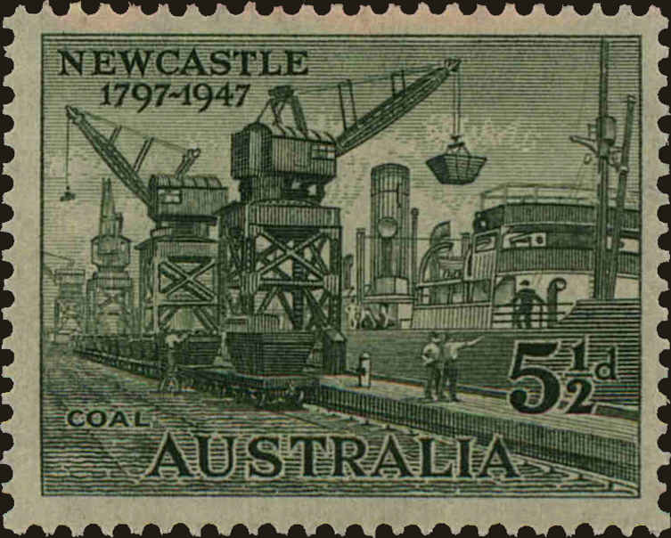 Front view of Australia 209 collectors stamp