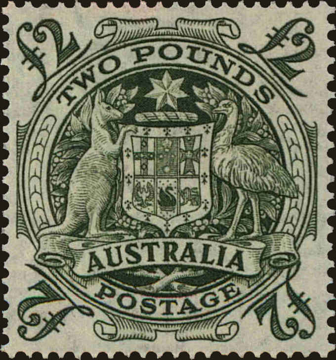 Front view of Australia 221 collectors stamp