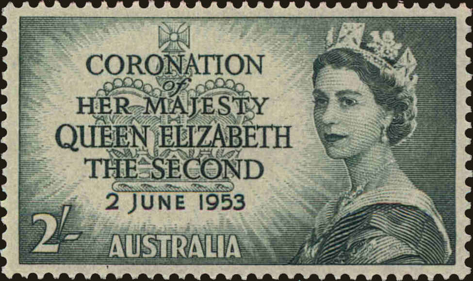 Front view of Australia 261 collectors stamp