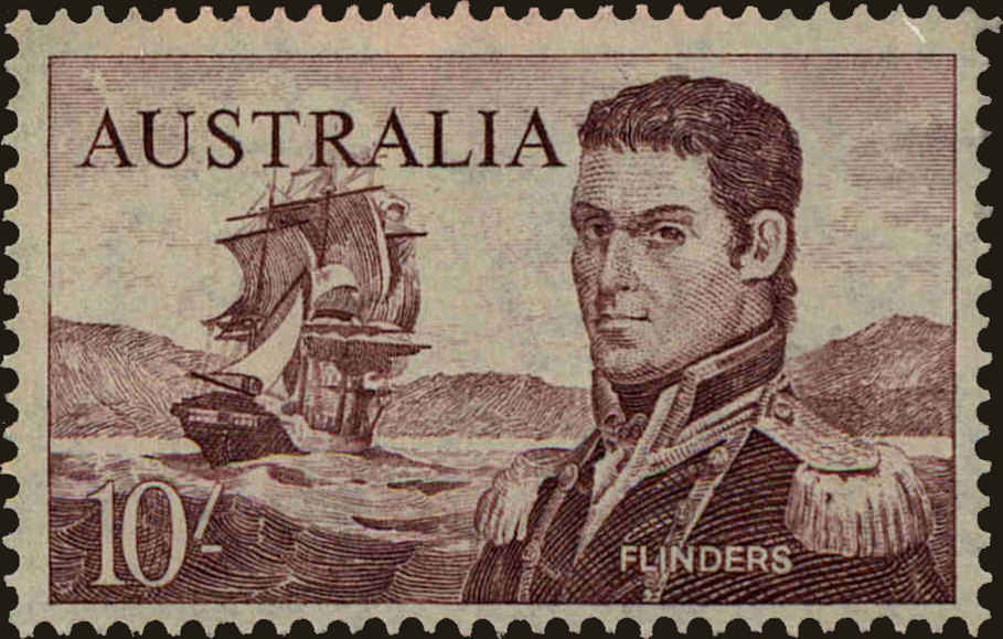 Front view of Australia 377 collectors stamp