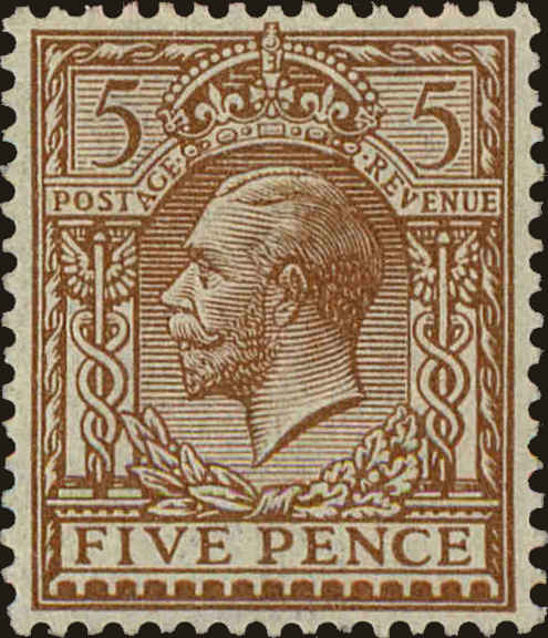 Front view of Great Britain 166 collectors stamp