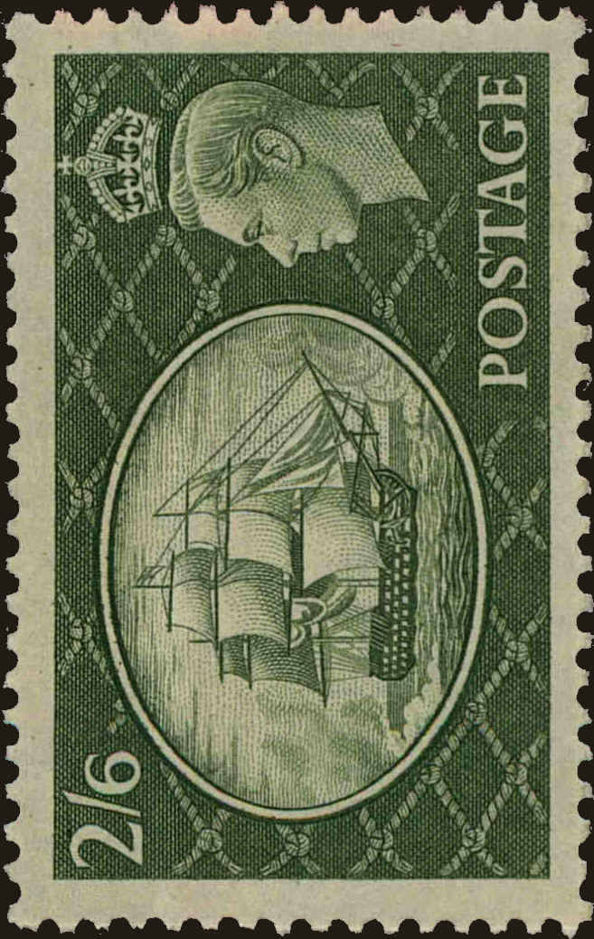 Front view of Great Britain 286 collectors stamp