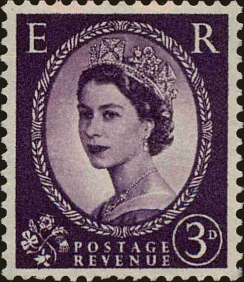 Front view of Great Britain 322c collectors stamp