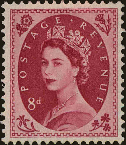 Front view of Great Britain 327 collectors stamp