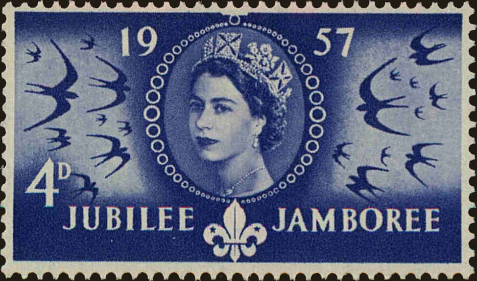 Front view of Great Britain 335 collectors stamp