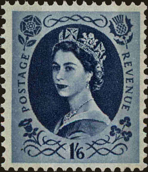 Front view of Great Britain 369 collectors stamp