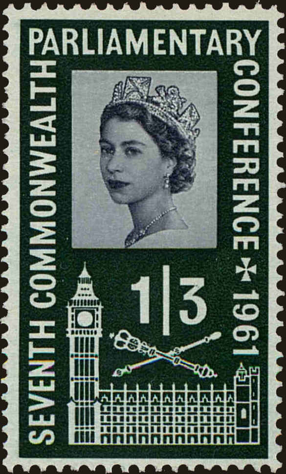 Front view of Great Britain 386 collectors stamp