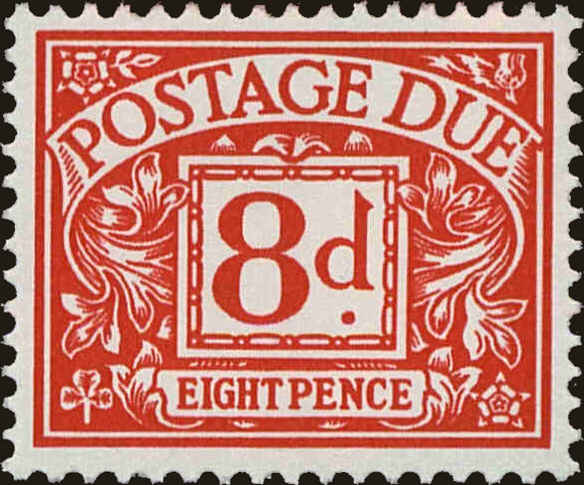 Front view of Great Britain J75 collectors stamp