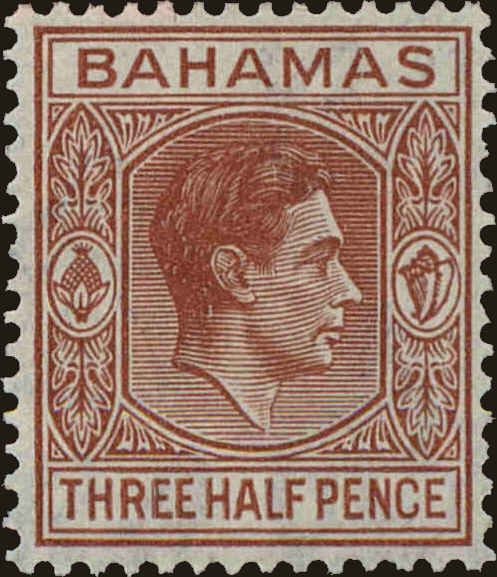 Front view of Bahamas 102 collectors stamp