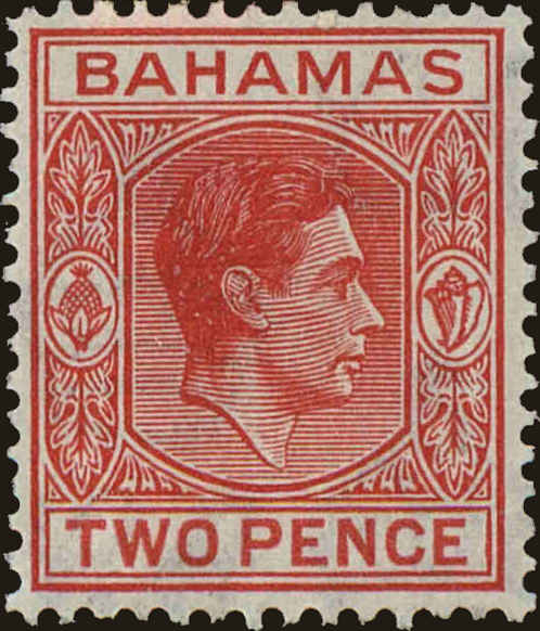 Front view of Bahamas 103B collectors stamp
