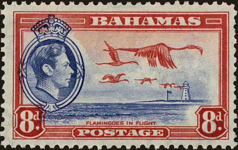 Front view of Bahamas 108 collectors stamp