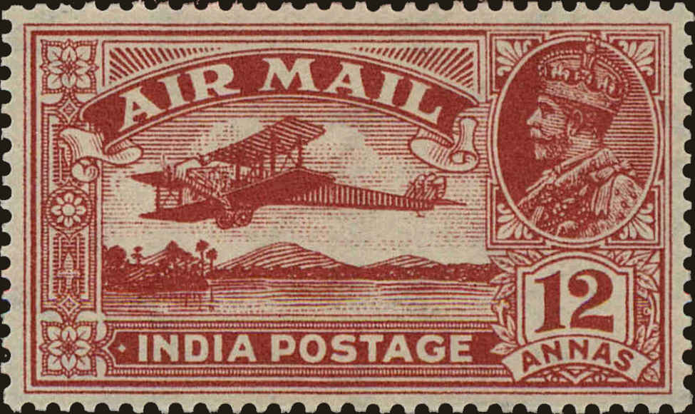 Front view of India C6 collectors stamp