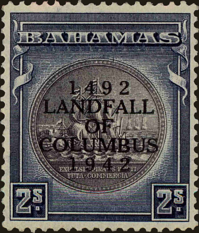 Front view of Bahamas 126a collectors stamp
