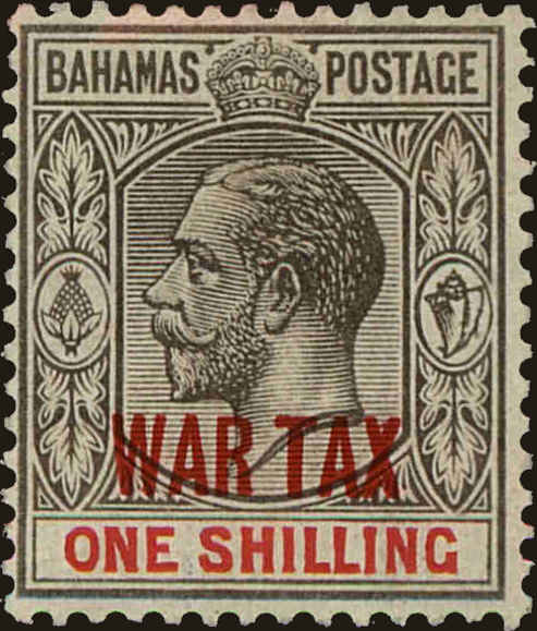 Front view of Bahamas MR8 collectors stamp