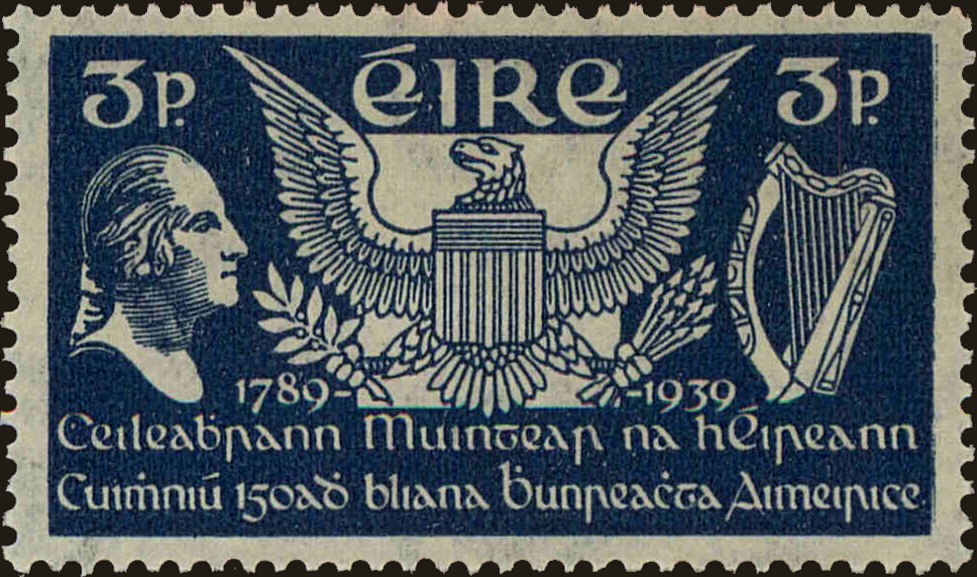 Front view of Ireland 104 collectors stamp