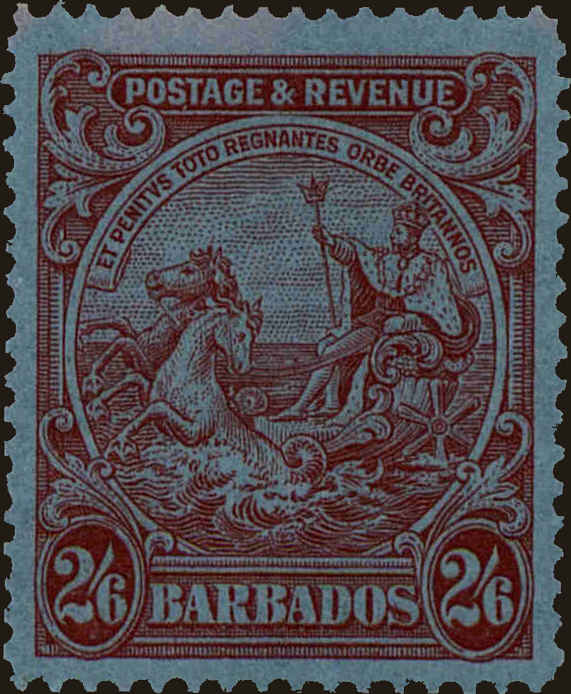 Front view of Barbados 178 collectors stamp