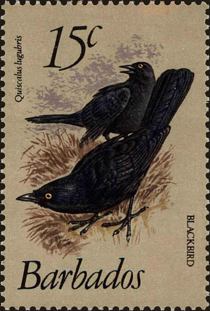 Front view of Barbados 570 collectors stamp