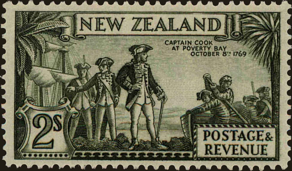 Front view of New Zealand 197a collectors stamp