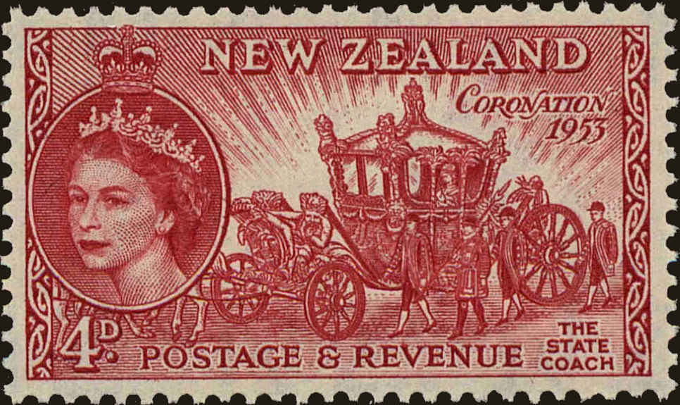 Front view of New Zealand 282 collectors stamp