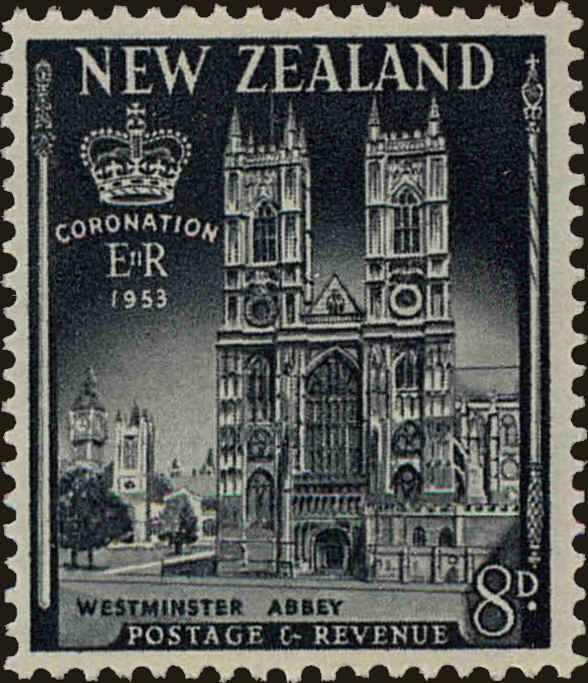 Front view of New Zealand 283 collectors stamp