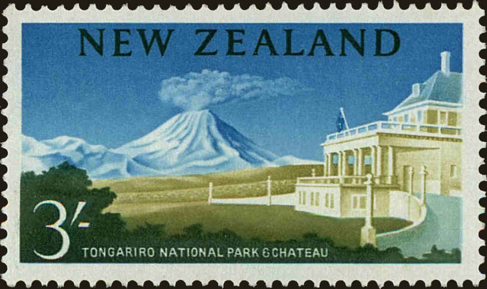 Front view of New Zealand 361 collectors stamp