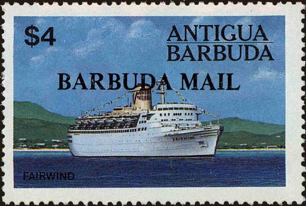 Front view of Barbuda 644 collectors stamp