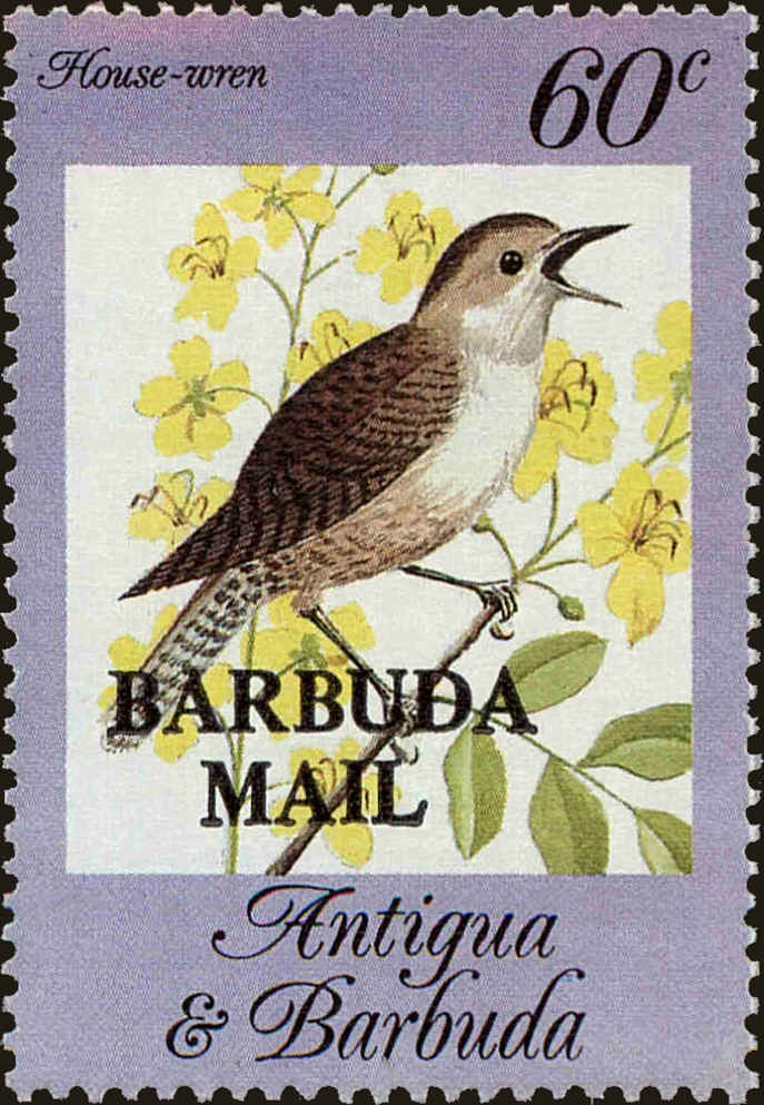 Front view of Barbuda 661 collectors stamp