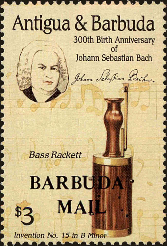 Front view of Barbuda 767 collectors stamp