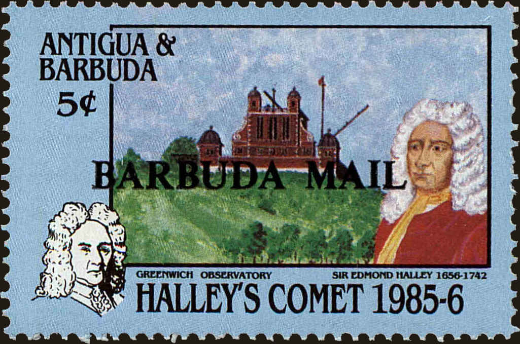 Front view of Barbuda 787 collectors stamp