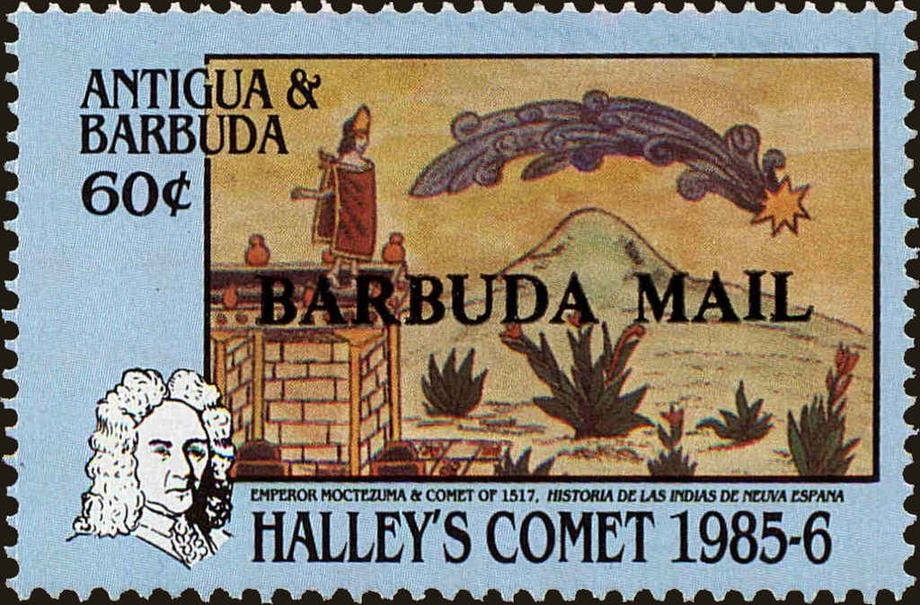 Front view of Barbuda 789 collectors stamp