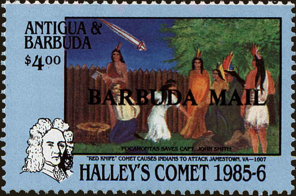 Front view of Barbuda 792 collectors stamp