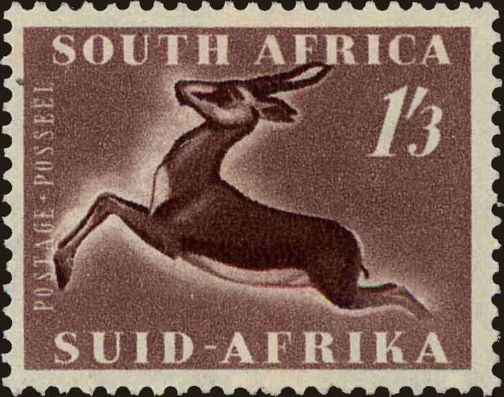 Front view of South Africa 196 collectors stamp
