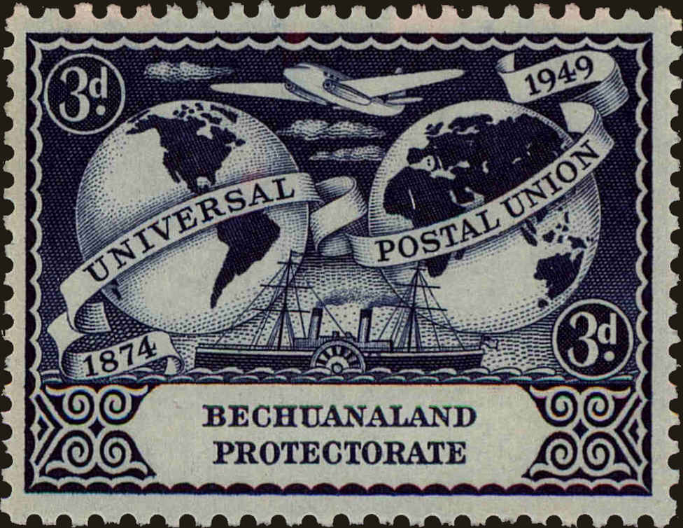 Front view of Bechuanaland Protectorate 150 collectors stamp