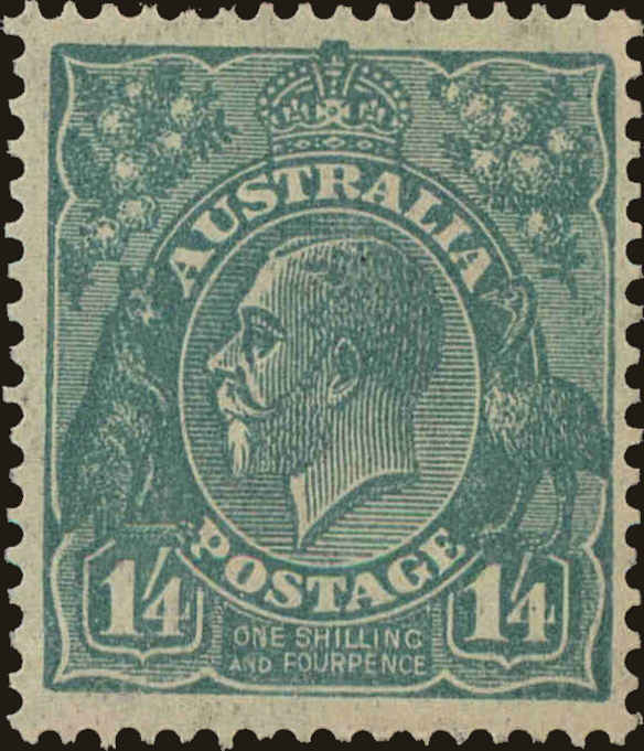 Front view of Australia 124 collectors stamp