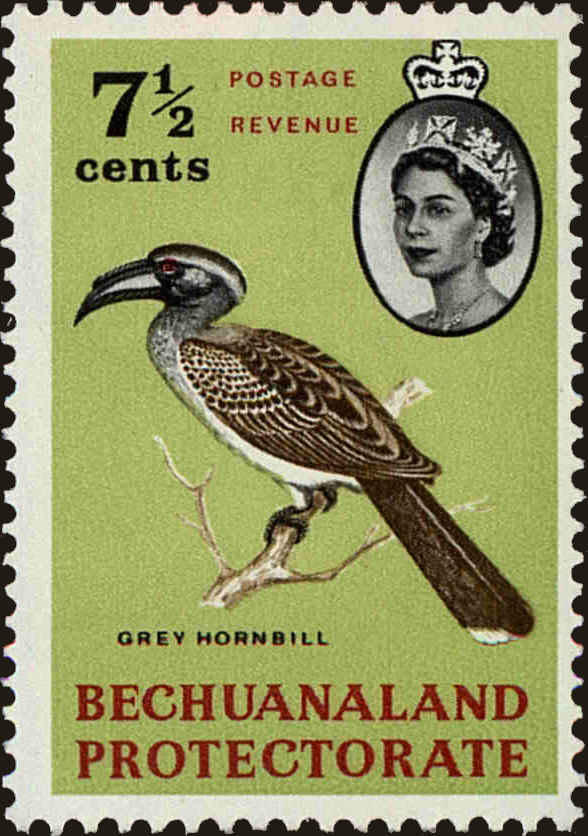 Front view of Bechuanaland Protectorate 185 collectors stamp